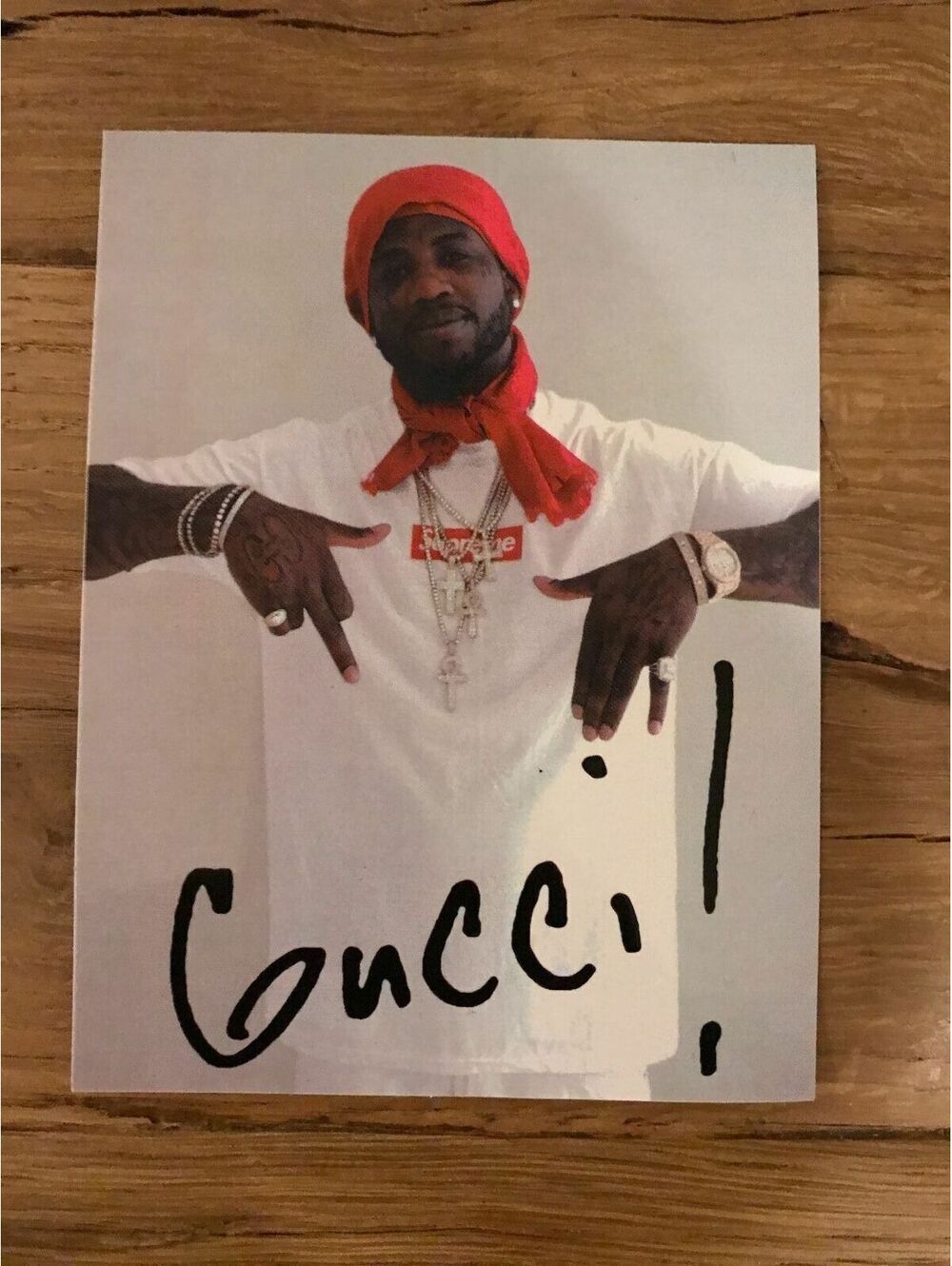 SUPREME NYC Sticker Box Logo Gucci Mane